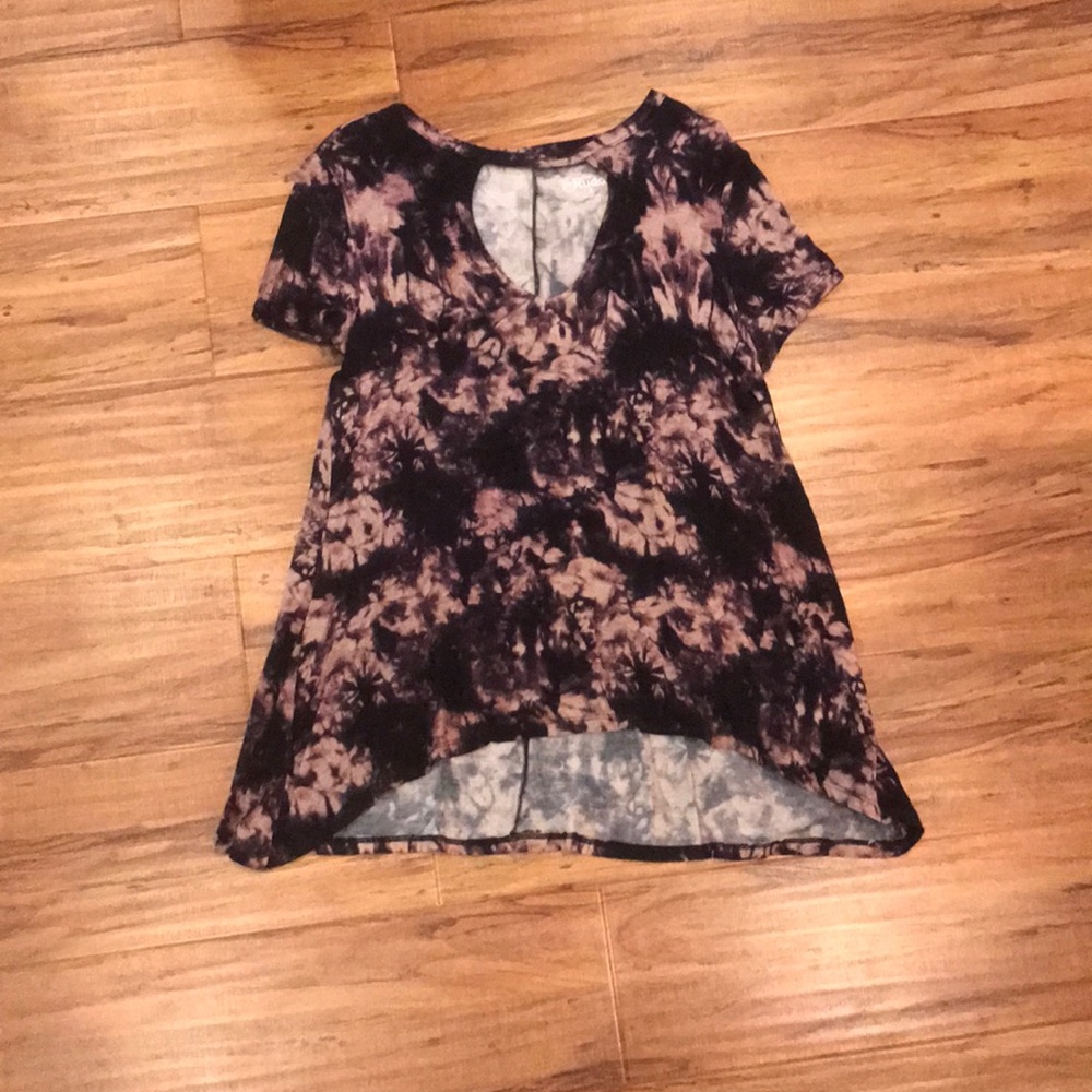 Purple tye dyed cotton top